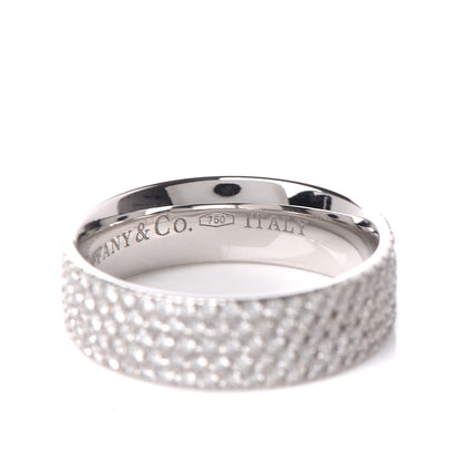 Tiffany 18K White Gold Diamond Metro Five-Row Ring 47 4 5 of 6
