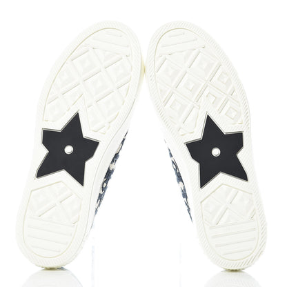 Christian Dior Canvas Oblique Walk'N'Dior Low Top Sneakers 39 Deep Blue 5 of 10