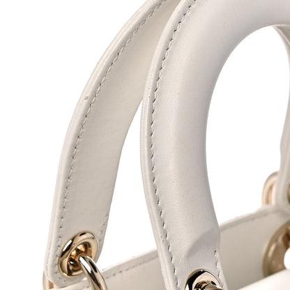 Christian Dior Lambskin Cannage Small My ABCDior Lady Dior White 13 of 16