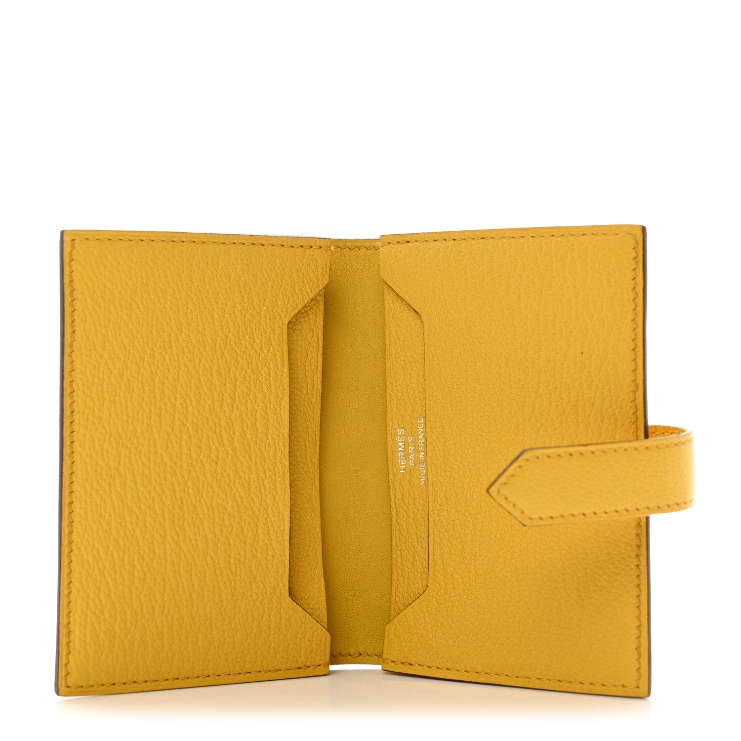 Hermes Chevre Mysore Bearn Card Holder Wallet Sun 5 of 9