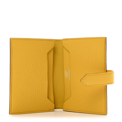 Hermes Chevre Mysore Bearn Card Holder Wallet Sun 5 of 9