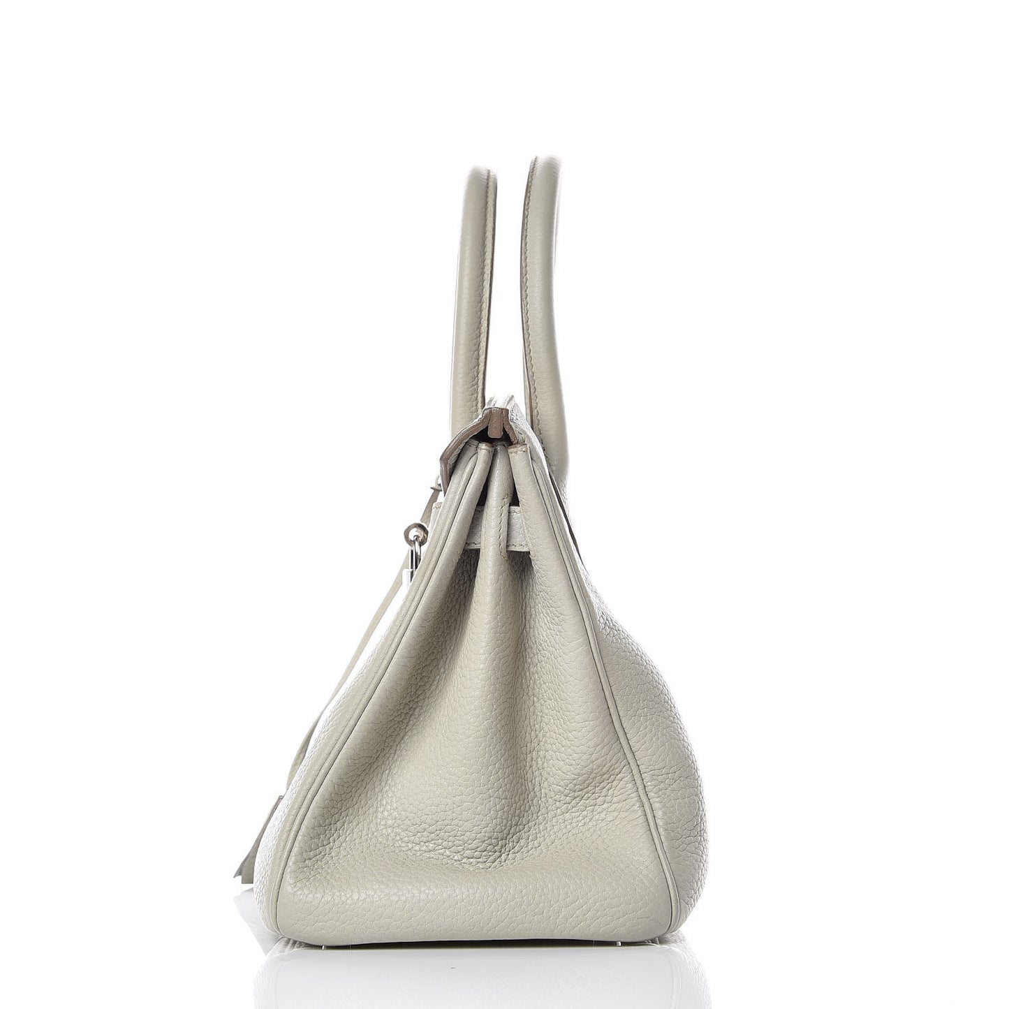 Taurillon Clemence Lizard Club Birkin 30 Gris Perle White Mykonos