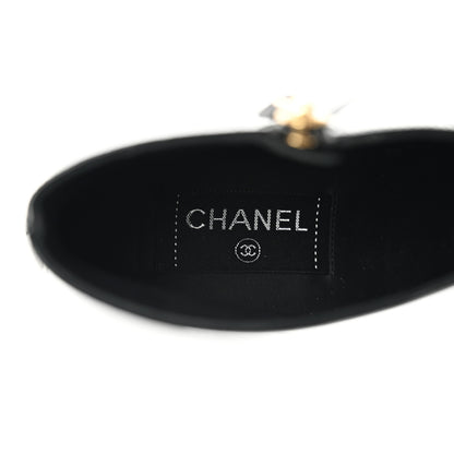 Chanel Patent Wedge Ankle Boots 39 Black 7 of 12
