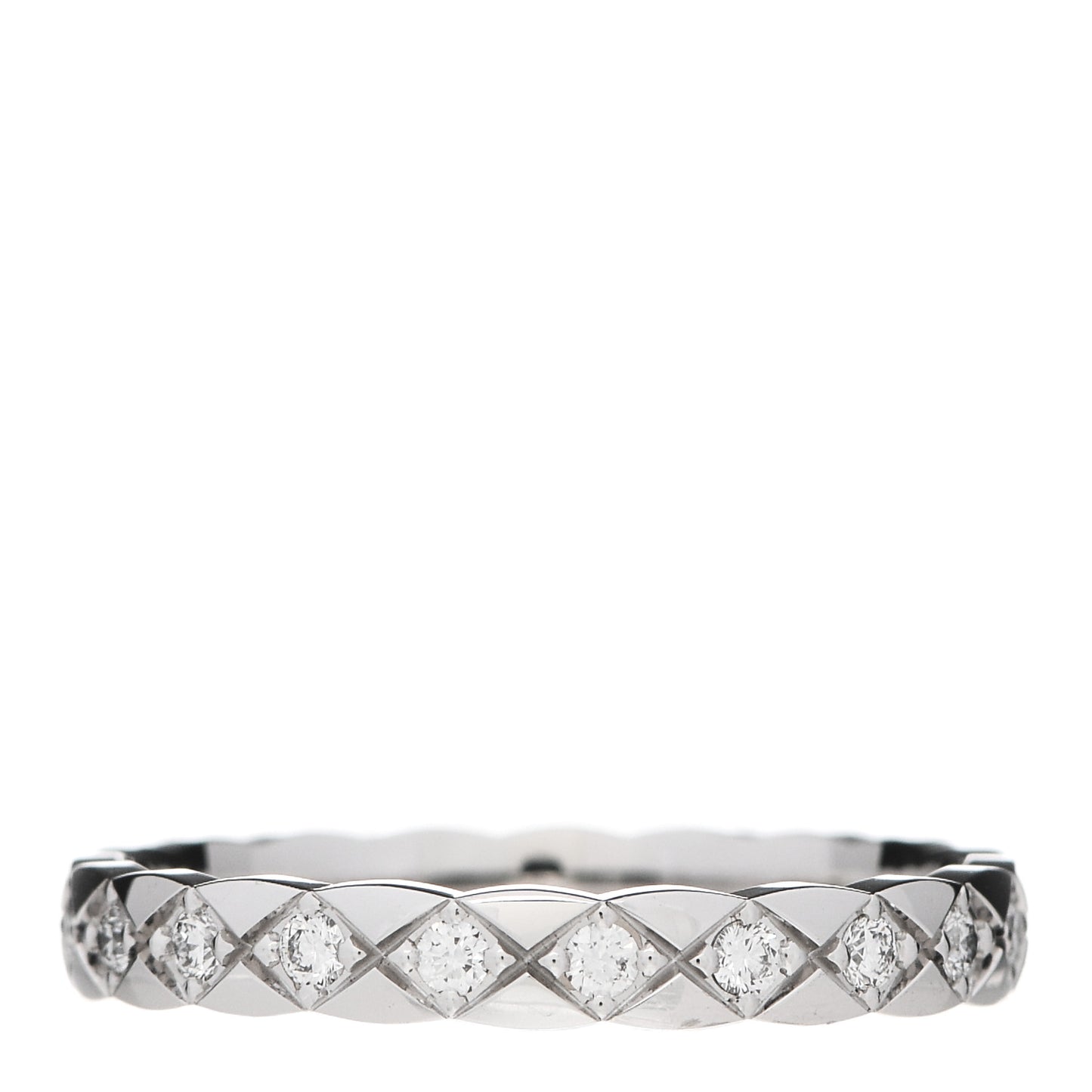 18K White Gold Diamond Mini Coco Crush Ring 59 8.75