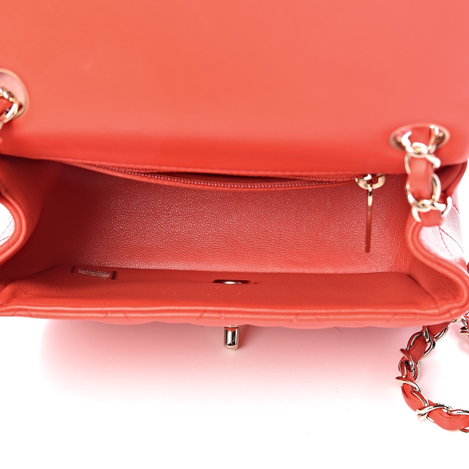Chanel Lambskin Quilted Mini Square Flap Red 5 of 11