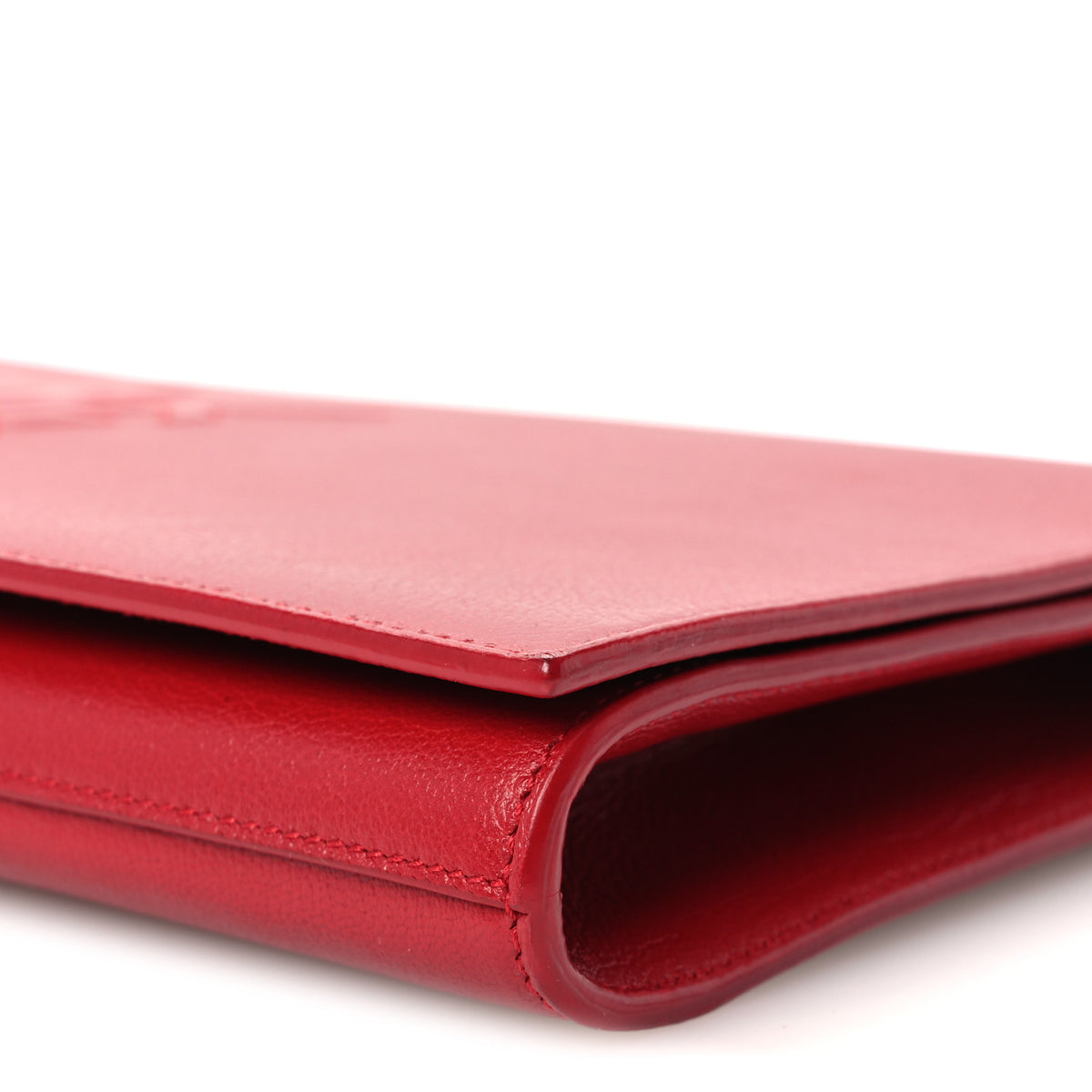 Calfskin Monogram Large Belle De Jour Clutch Red