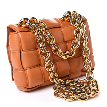 Bottega Veneta Lambskin Maxi Intreccio Padded Chain Cassette Crossbody Bag Clay 3 of 10