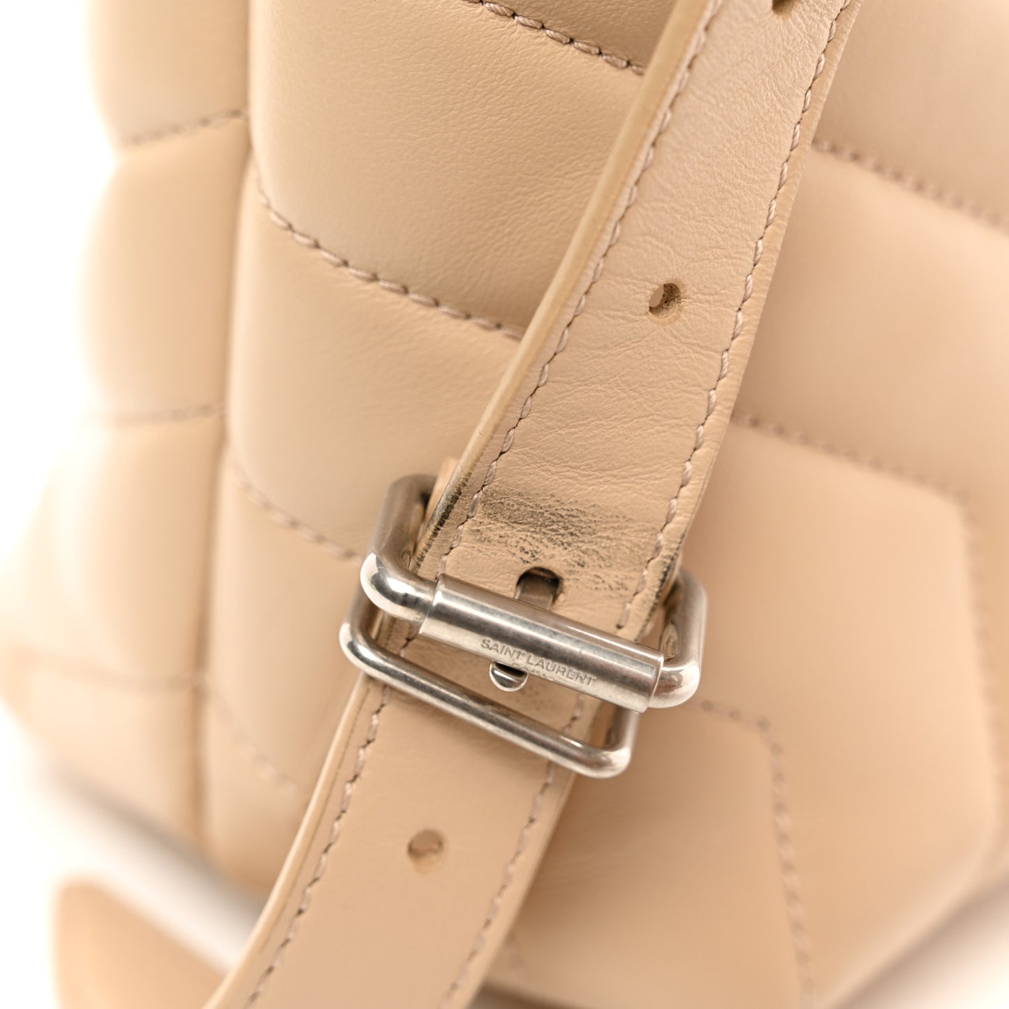 Calfskin Y Quilted Monogram Small Loulou Backpack Nude Powder