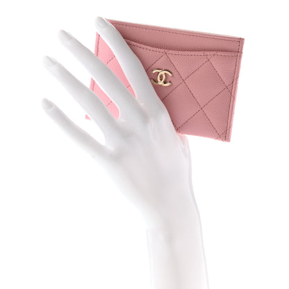 Chanel Caviar Quilted Card Holder Pink 2 of 8