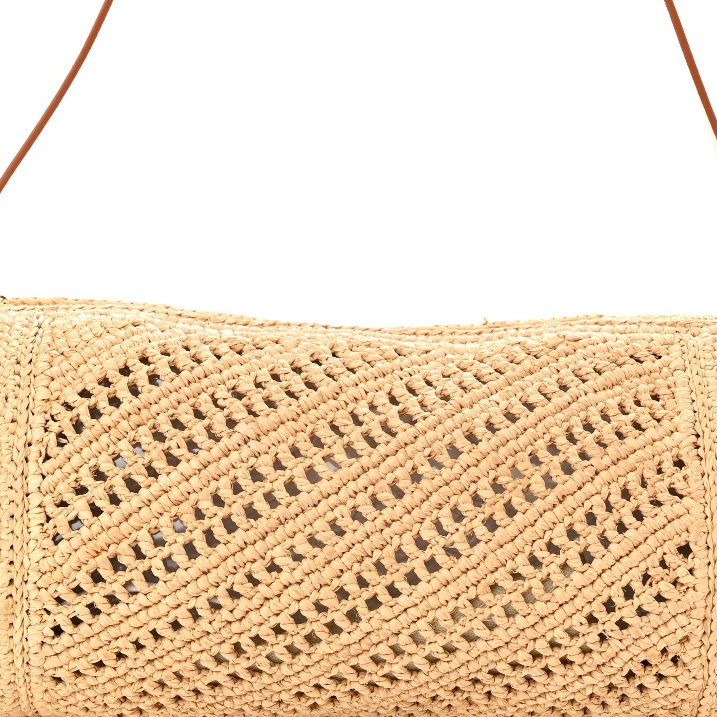 Raffia Paula's Ibiza Bracelet Pouch Natural White