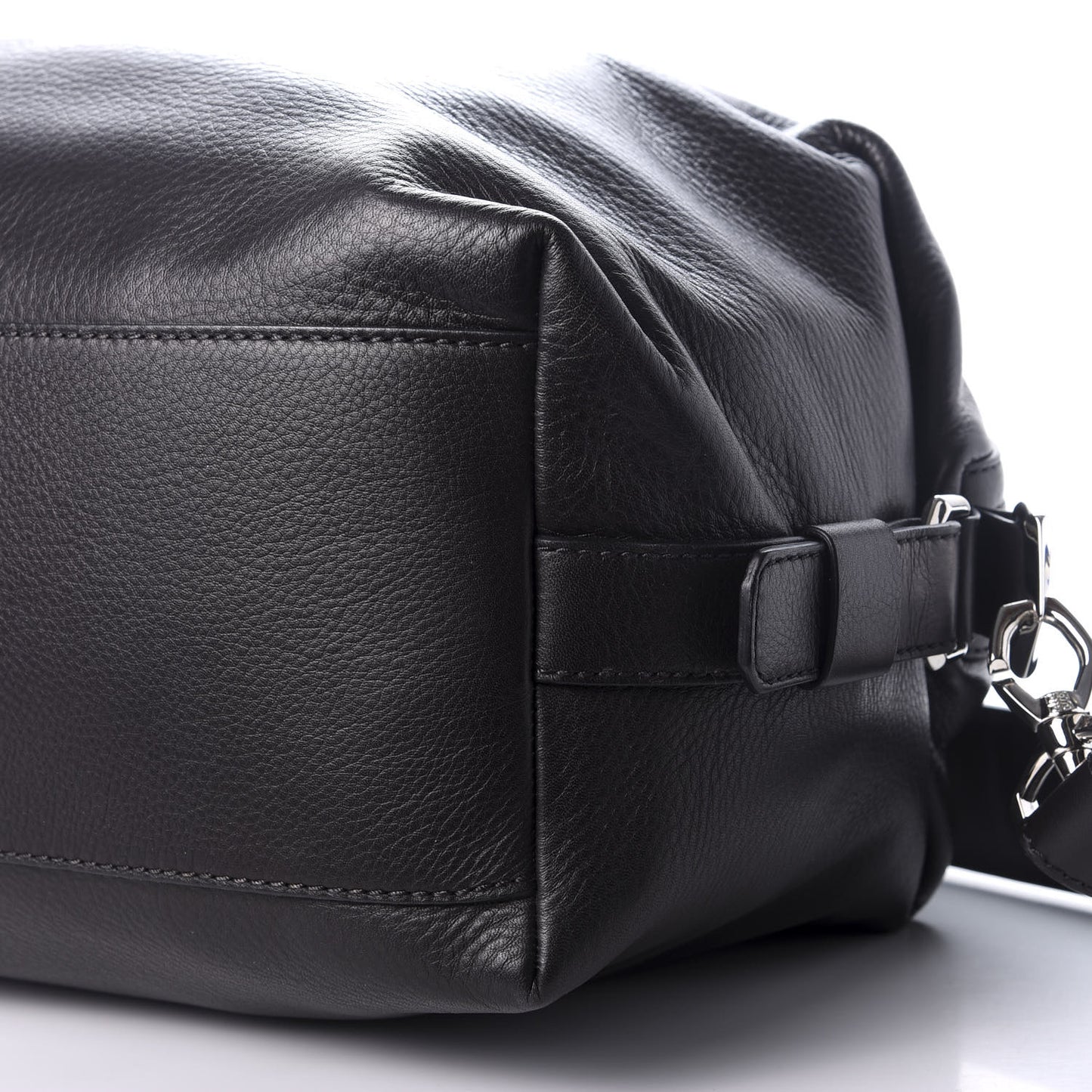 Waxed Calfskin Studded Medium Nightingale Black
