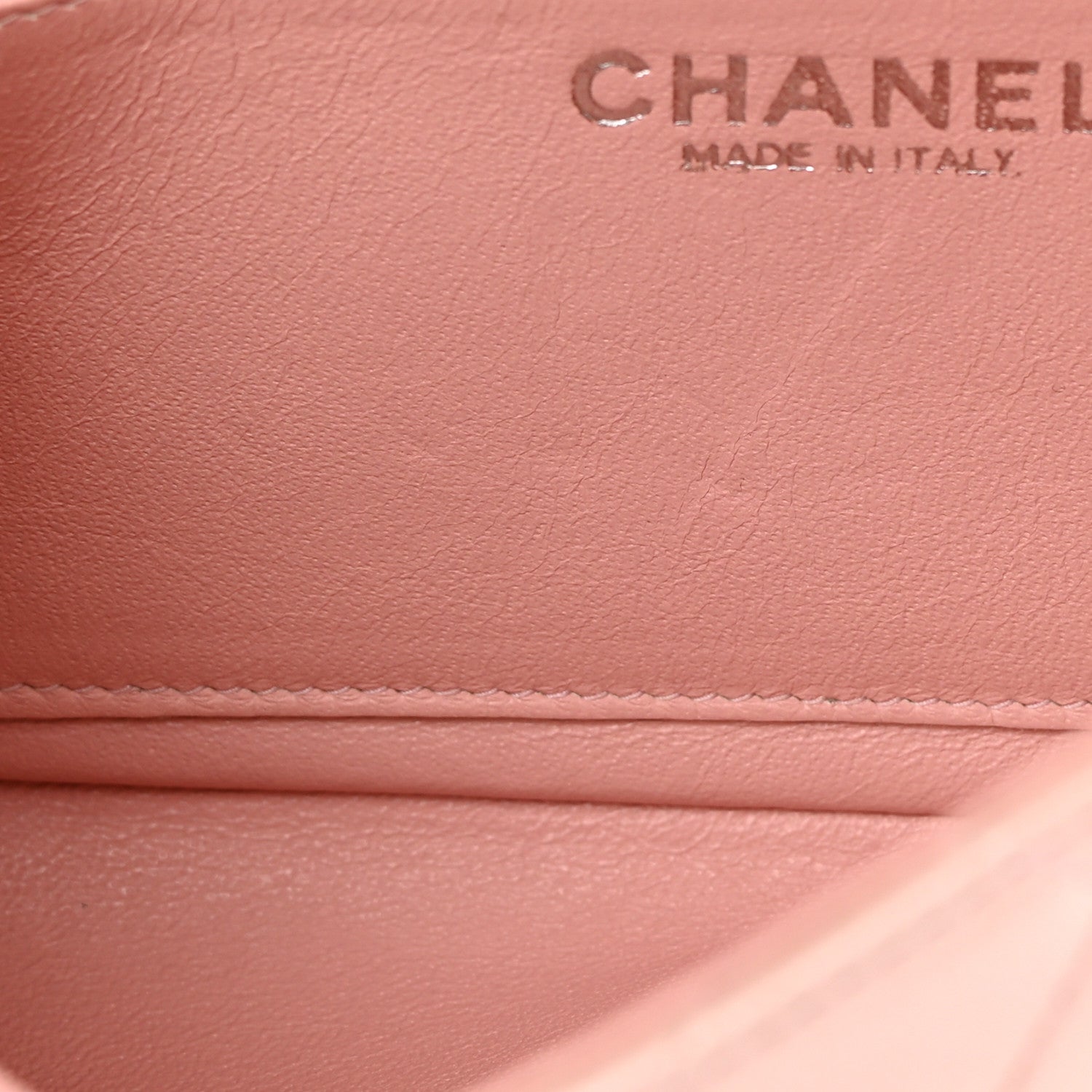 Chanel Metallic Lambskin Quilted Extra Mini Rectangular Flap Pink 11 of 15