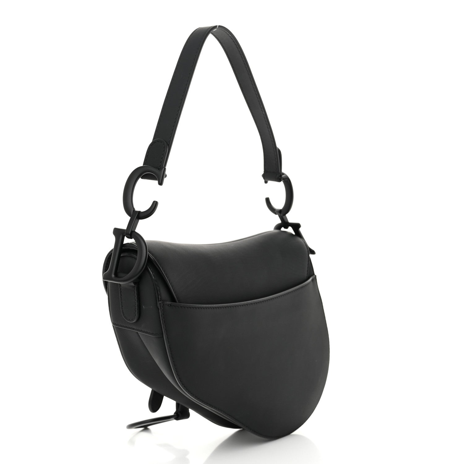 Christian Dior Ultra Matte Calfskin Saddle Bag Black 3 of 10