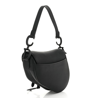 Christian Dior Ultra Matte Calfskin Saddle Bag Black 3 of 10
