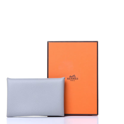 Hermes Evercolor Calvi Card Case Bleu Glacier 10 of 10