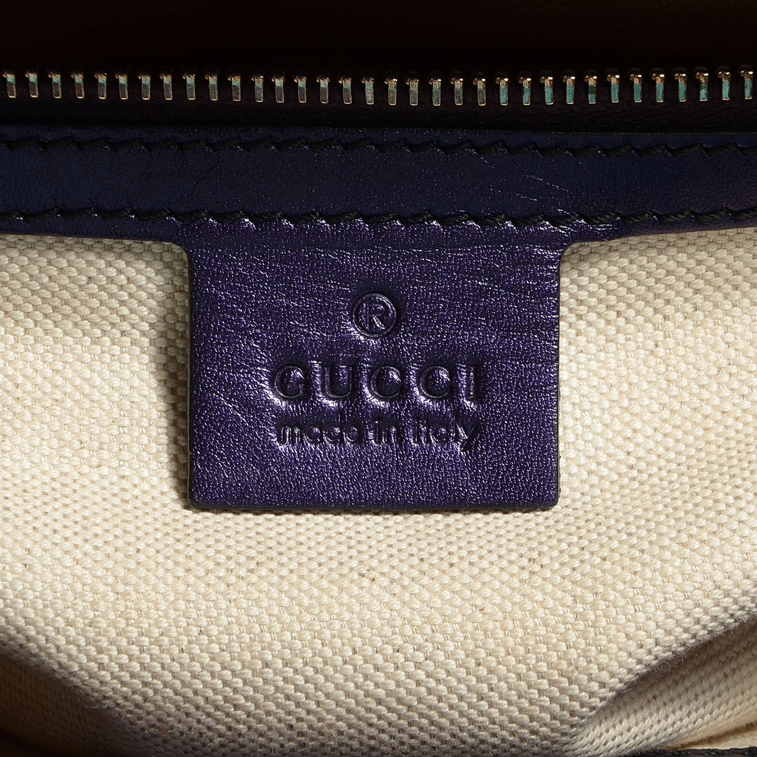 Gucci Shine Guccissima Large Emily Chain Shoulder Bag Melanzana 7 of 8