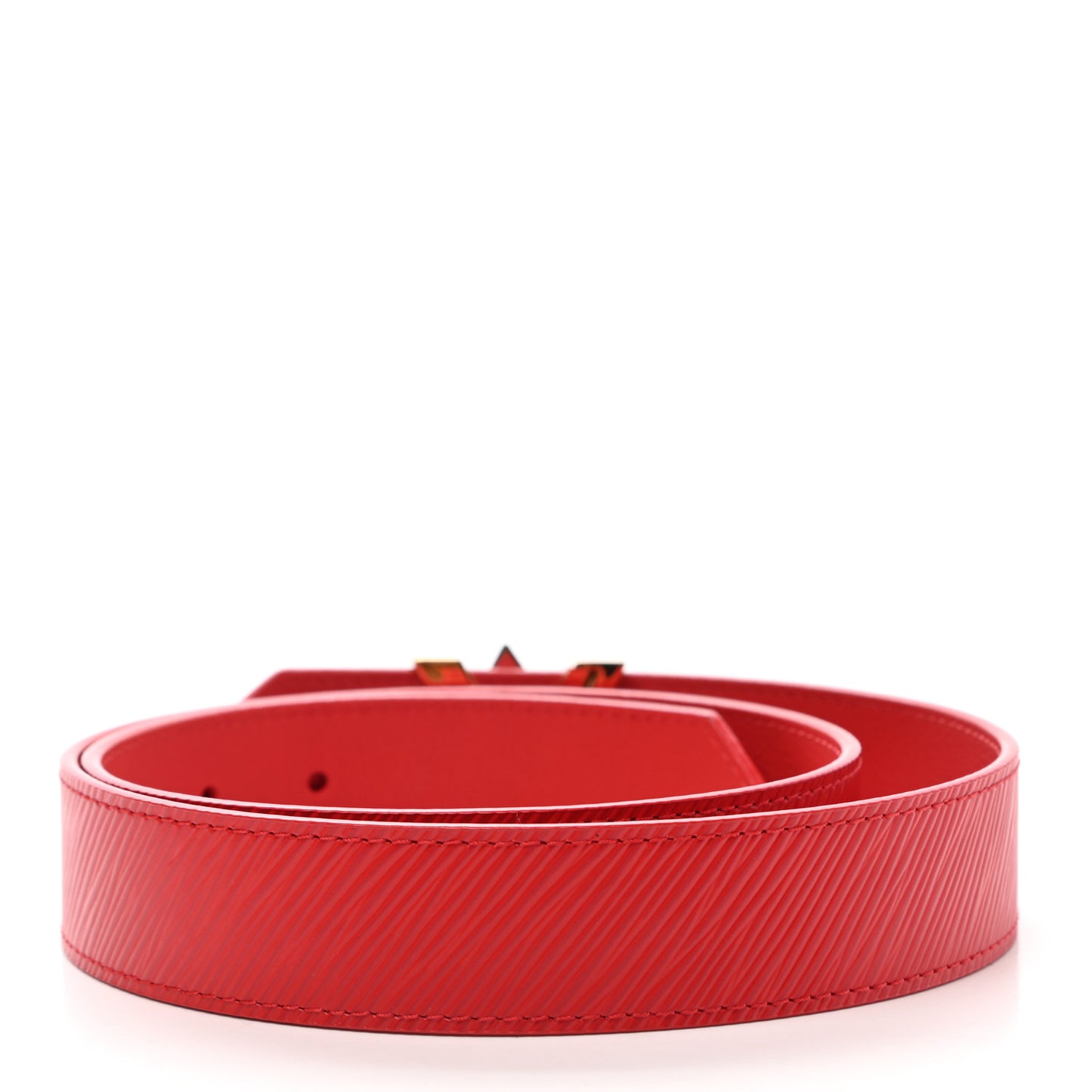 Epi 30mm LV Twist Belt 80 32 Coquelicot