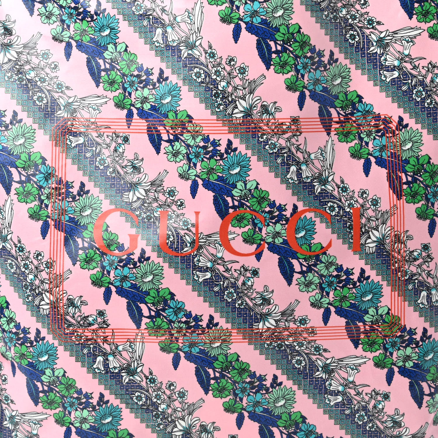 Gucci Patent Canvas Frame Logo Bouquet Print Vertical Tote Pink Daisy 10 of 11