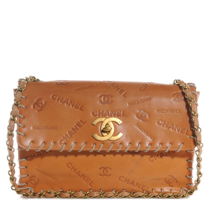 Chanel Embossed Leather XL Jumbo Flap Natural 1 of 9