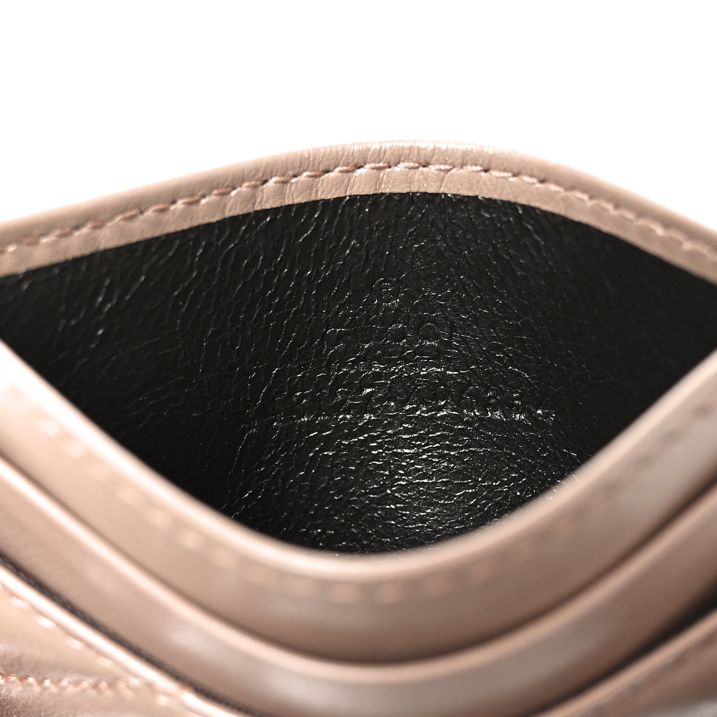 Calfskin Matelasse GG Marmont Card Holder Porcelain Rose