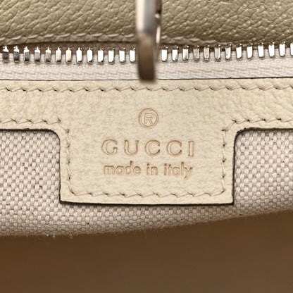 Gucci Canvas Web Embroidered Interlocking G Tote Light Beige Mystic White Green Red 5 of 9