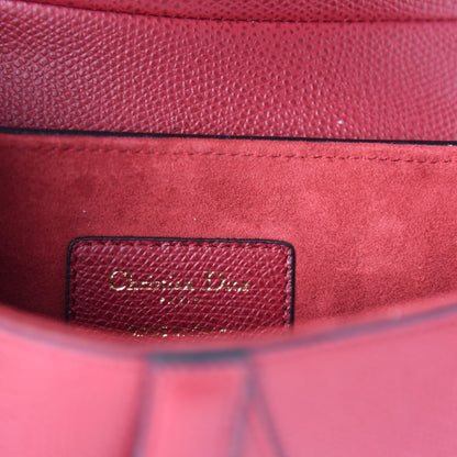 Christian Dior Grained Calfskin Mini Saddle Bag Red 8 of 10