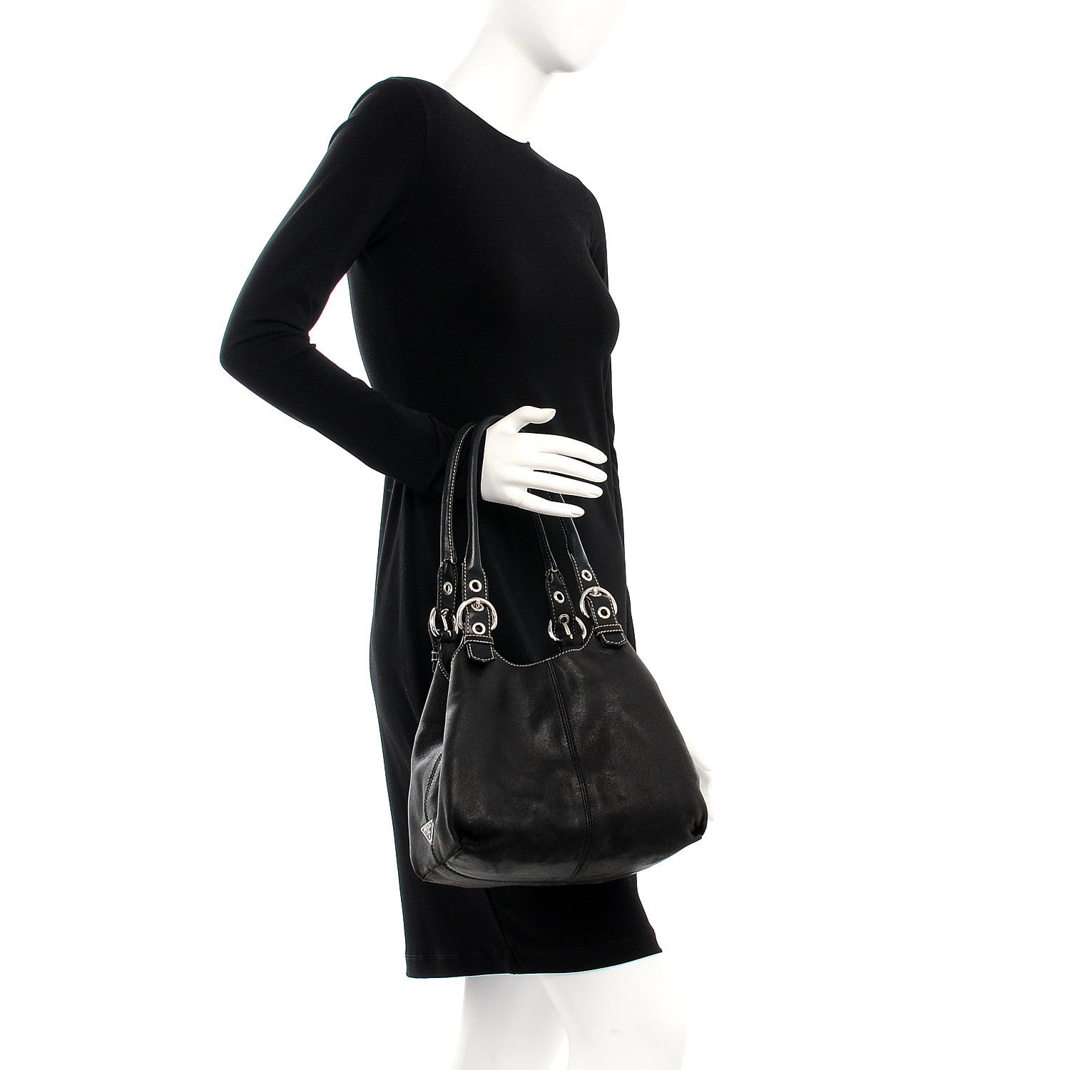 Prada Nappa Small Shoulder Bag Nero Black 2 of 7