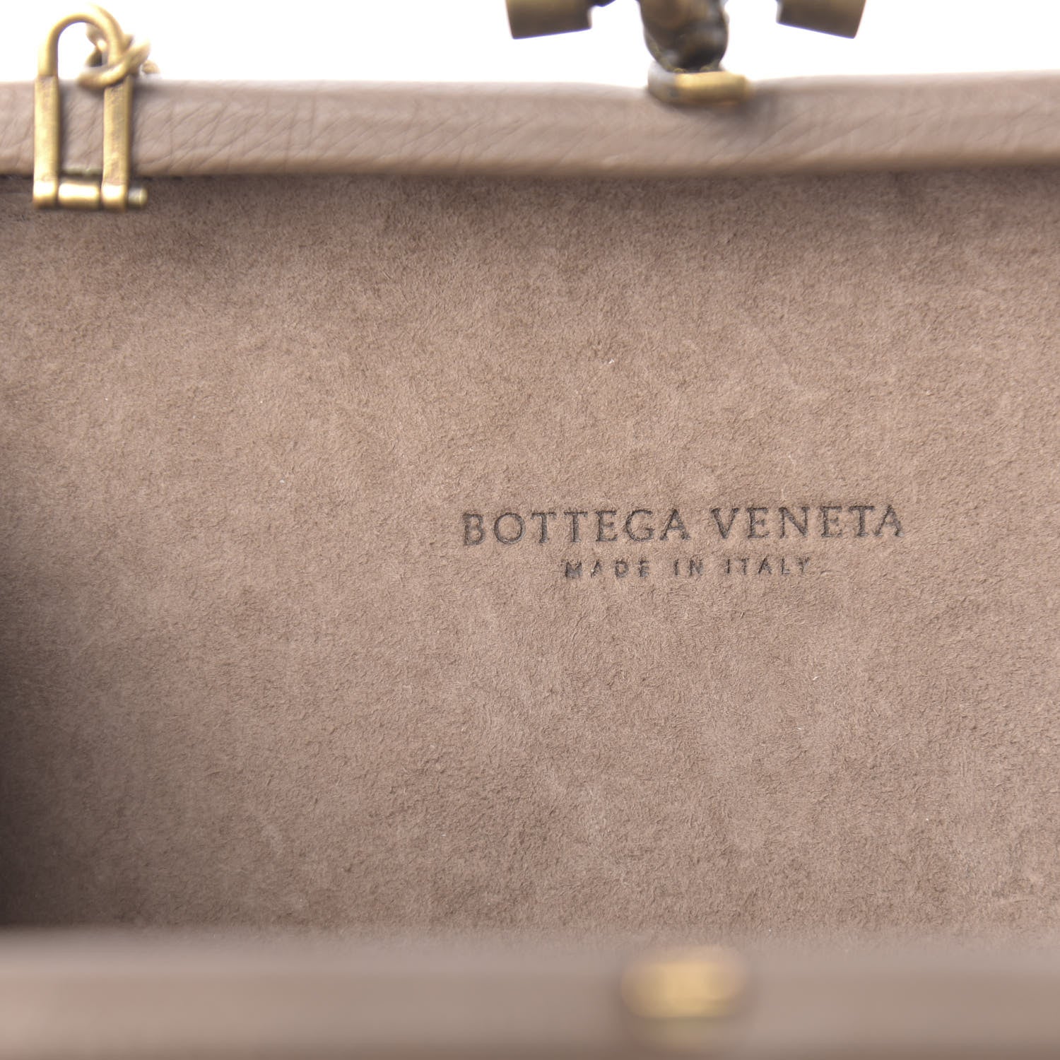 Bottega Veneta Ostrich Chain Knot Clutch New Steel 8 of 10