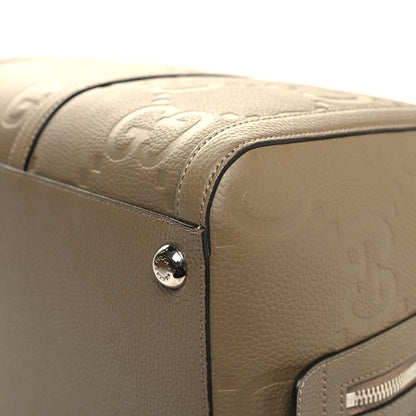 Gucci Piuma Calfskin Jumbo GG Embossed Large Duffle Bag Good Taupe 12 of 12