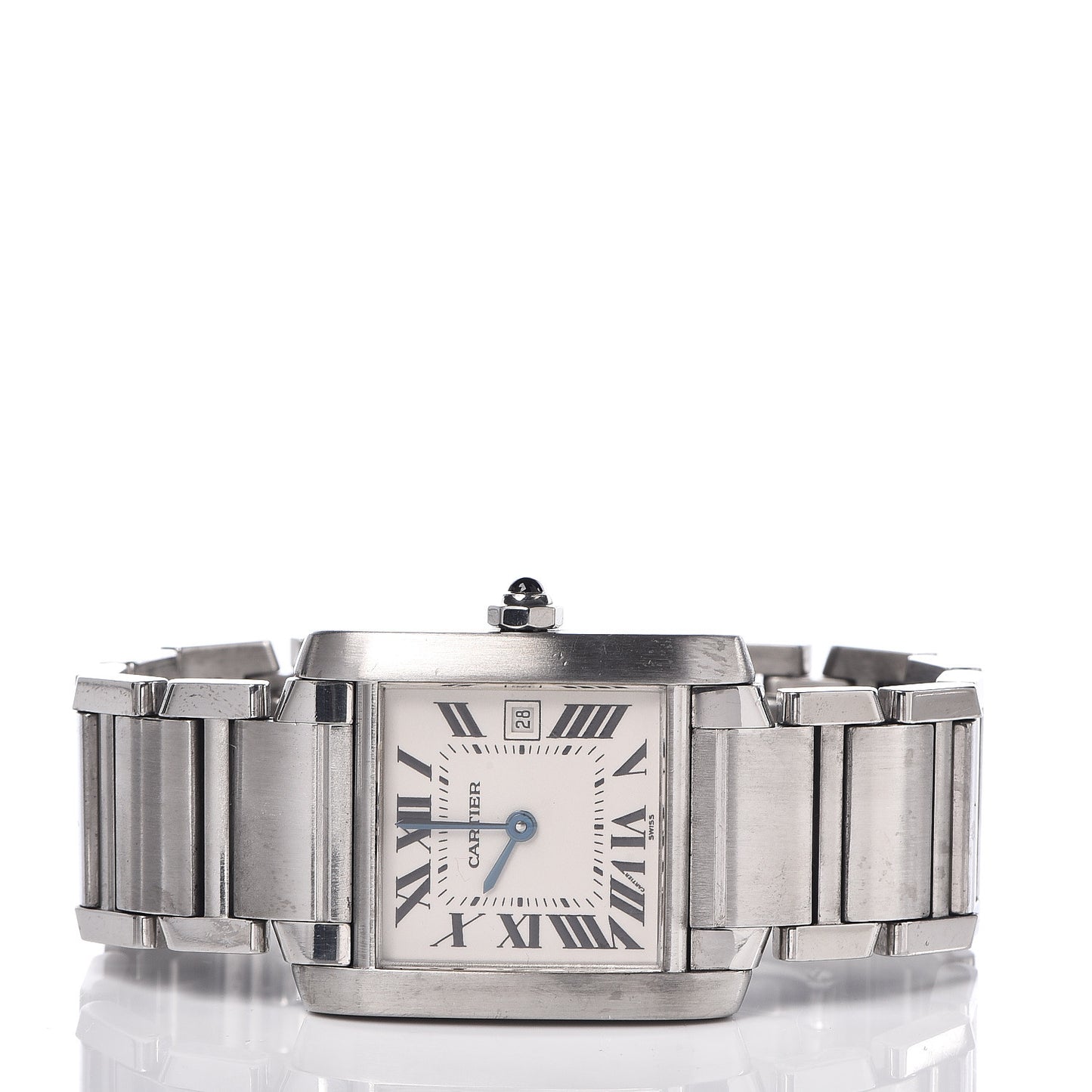 Stainless Steel 25mm Tank Francaise Quartz Watch
