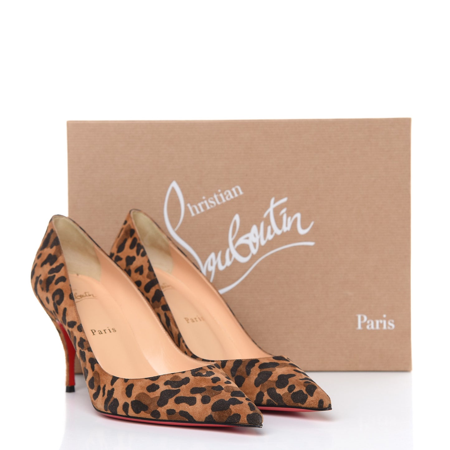 Veau Velours Leopard Clare 80 Pumps 37.5 Caramel