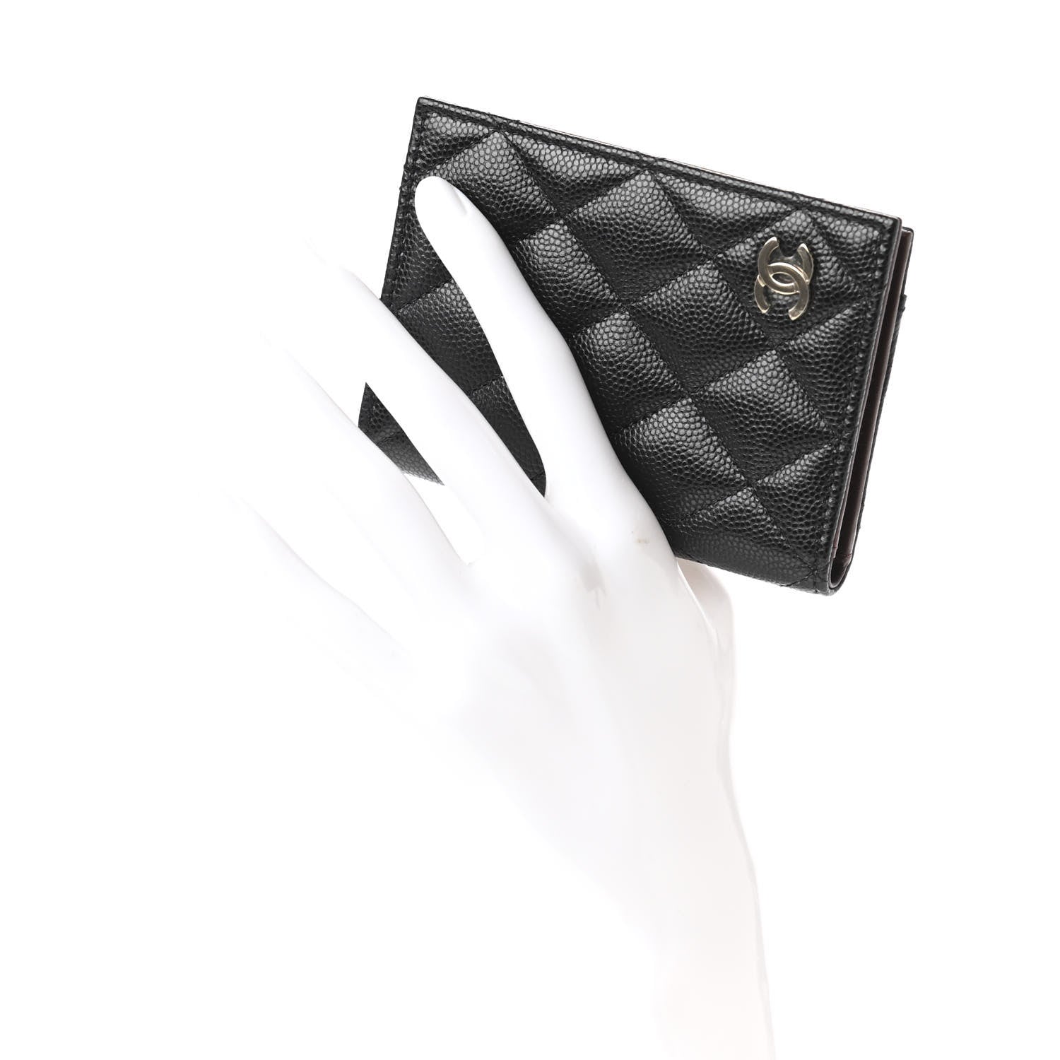 Chanel Caviar Quilted Card Holder Wallet Black 2 of 11