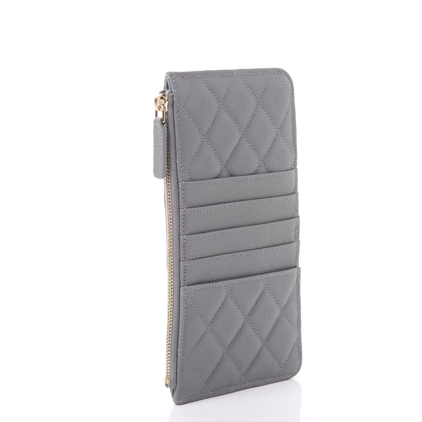 Caviar Quilted Classic iPhone Pouch Grey
