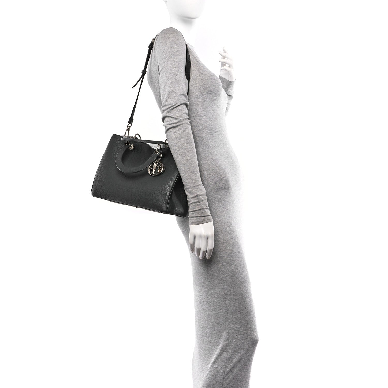 Christian Dior Bullcalf Medium Diorissimo Tote Deep Forest 2 of 11