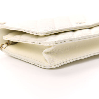 Chanel Caviar Quilted Wallet On Chain WOC White 6 of 10