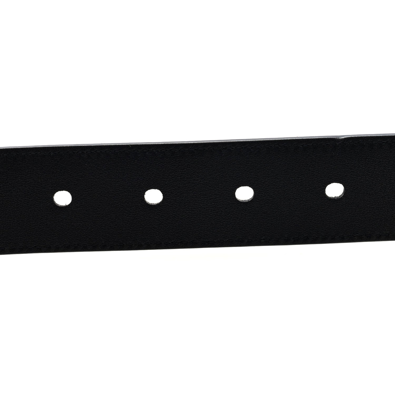 Saint Laurent Suede Calfskin Monogram Square Buckle Belt 85 34 Black 3 of 5