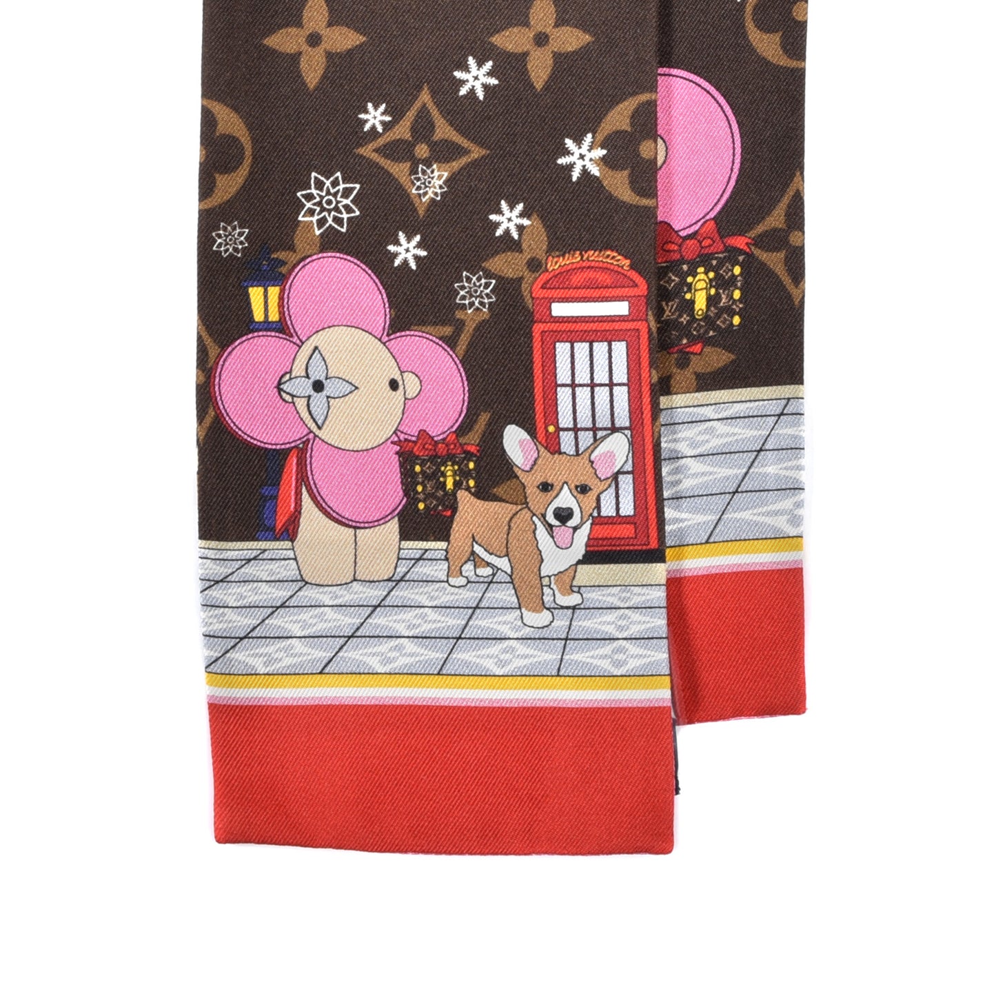 Silk Monogram 2021 London Christmas Animation Bandeau Marron