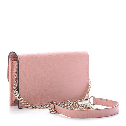 Gucci Dollar Calfskin Interlocking G Chain Wallet Soft Pink 3 of 9