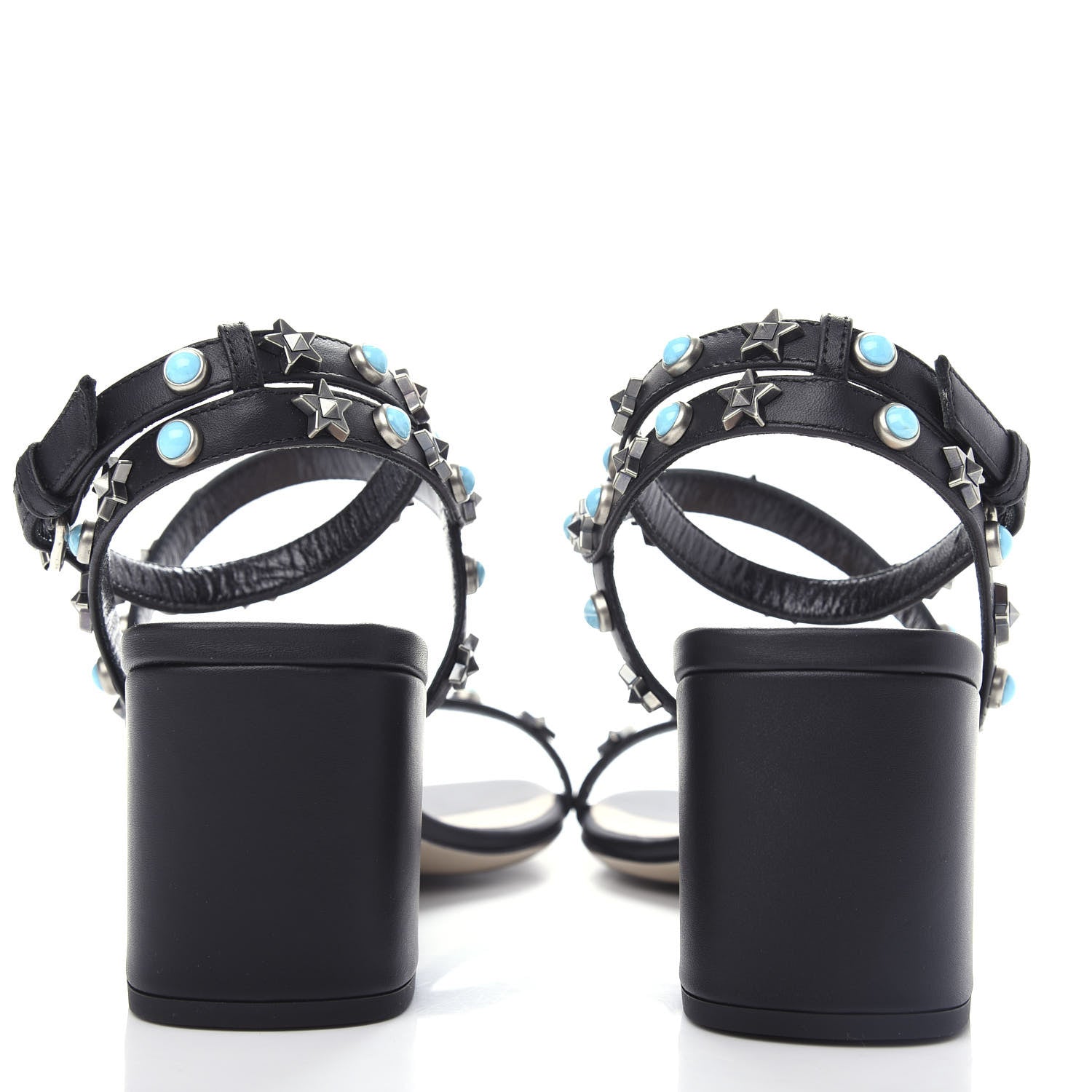 Valentino Garavani Calfskin Rockstud Rolling 60 Sandals 36.5 Black 7 of 10