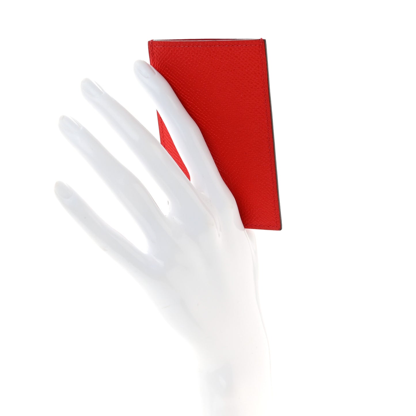 Epsom Diabolo Card Holder Case Capucine