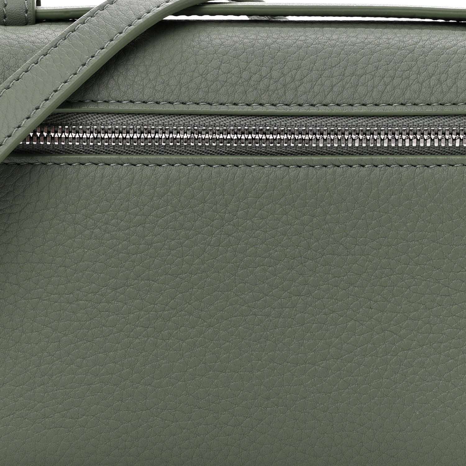 Loro Piana Grained Calfskin L19 Extra Pocket Pouch Sage Brush Leaves 7 of 10