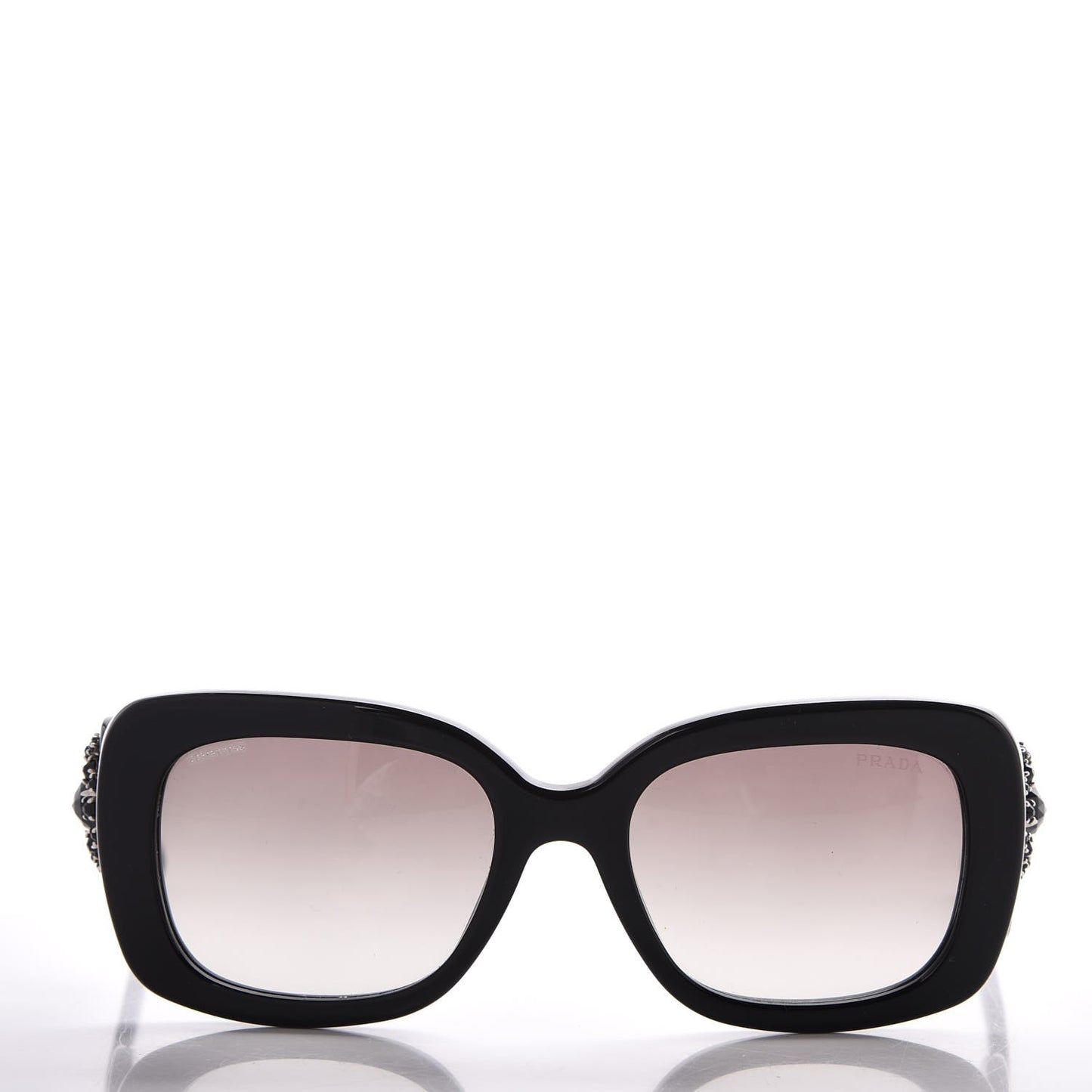 Crystal Ornate Square Baroque Sunglasses SPR 33P Black