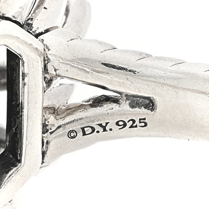 David Yurman Sterling Silver Diamond Prasiolite Starburst Ring 57 8 4 of 4