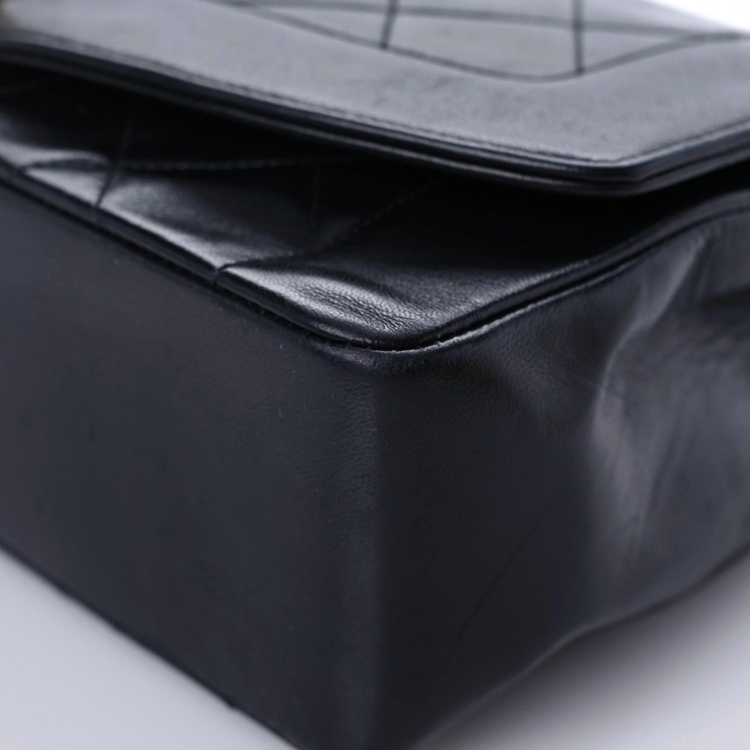 Chanel Lambskin Quilted Medium Single Flap Black 13 of 21