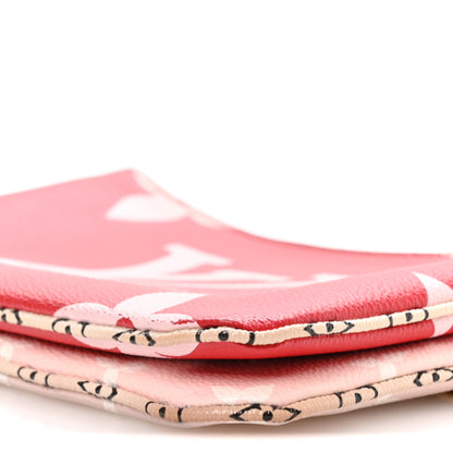 Louis Vuitton Monogram Giant Double Zip Pochette Rouge 10 of 12