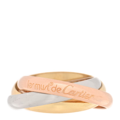 Cartier 18K Pink Yellow White Gold Classic Les Must De Cartier Trinity Ring 58 8.5 1 of 4