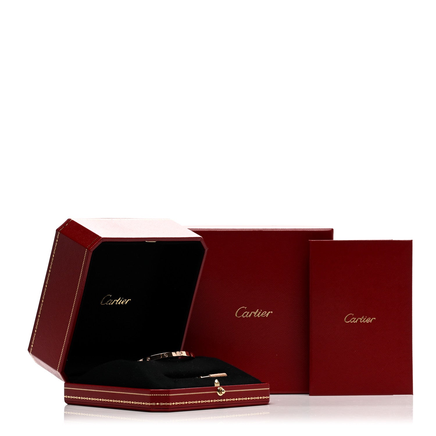 Cartier 18K Pink Gold 6 Diamond Small LOVE Bracelet 16 5 of 5