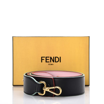 Fendi Vitello Dolce Tri-Color Buttoned Strap You Black Peonia Cuoio 8 of 8