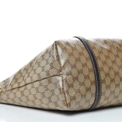 Gucci Crystal Monogram Large Joy Tote Beige Ebony Testa di Moro 6 of 26