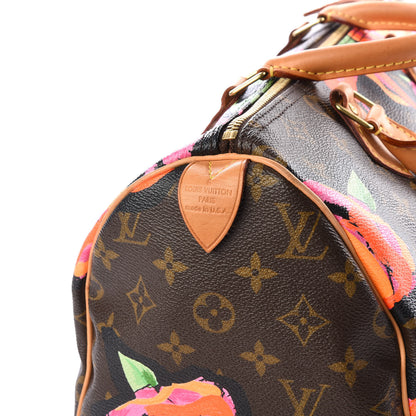 Louis Vuitton Monogram Roses Speedy 30 9 of 11